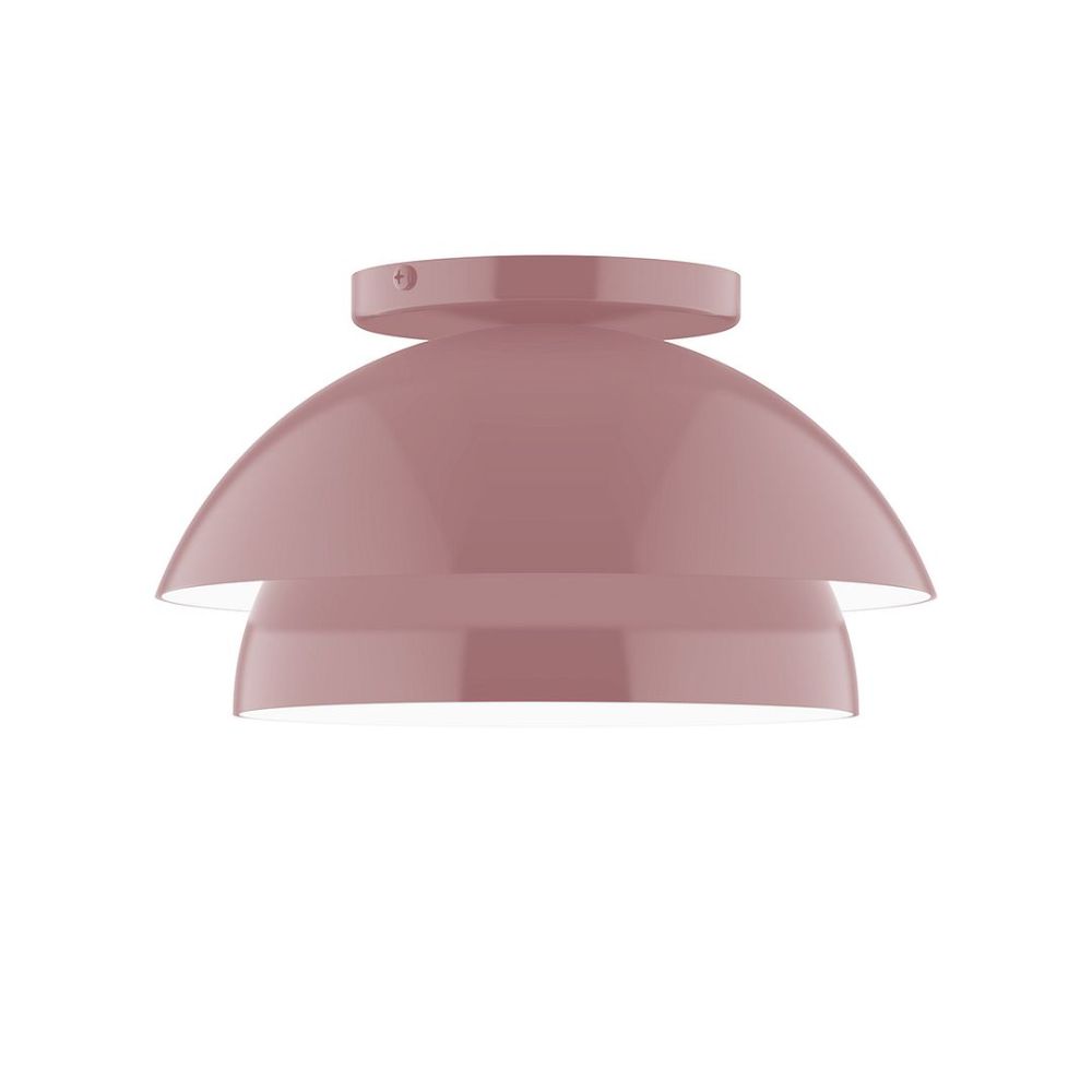 Montclair Lightworks FMDX445-G15-20 10" Nest Flush Mount with Glass Globe Mauve Finish